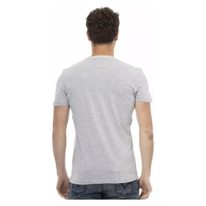 Trussardi Action Gray Cotton Men T-Shirt