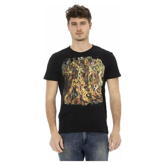 Trussardi Action Black Cotton Men T-Shirt