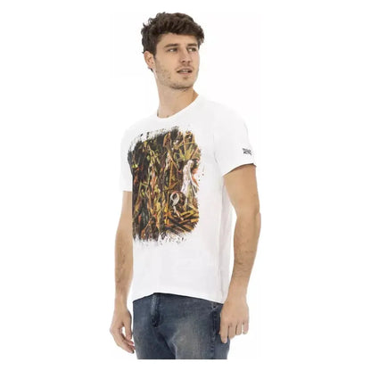 Trussardi Action White Cotton Men T-Shirt