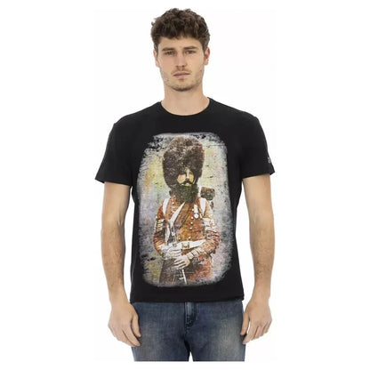 Trussardi Action Black Cotton Men T-Shirt