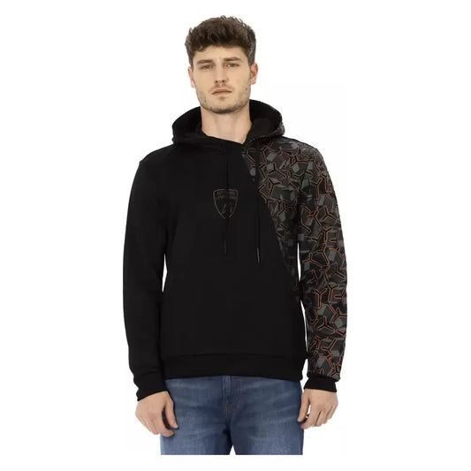 Automobili Lamborghini Black Cotton Men's Hoodie Automobili Lamborghini Black
