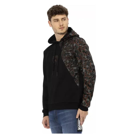 Automobili Lamborghini Black Cotton Men's Hoodie Automobili Lamborghini Dark Slate Gray