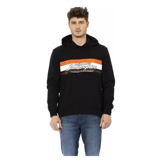 Automobili Lamborghini Black Cotton Men Sweatshirt Automobili Lamborghini Black