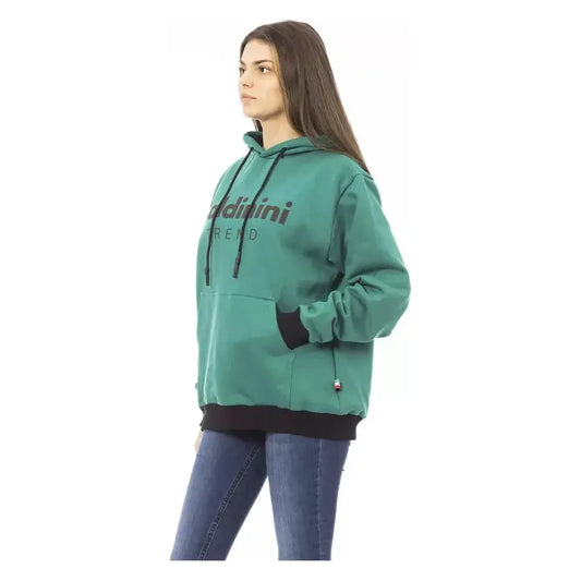 Baldinini Trend Black Cotton Women Hoodie Baldinini Trend Dim Gray