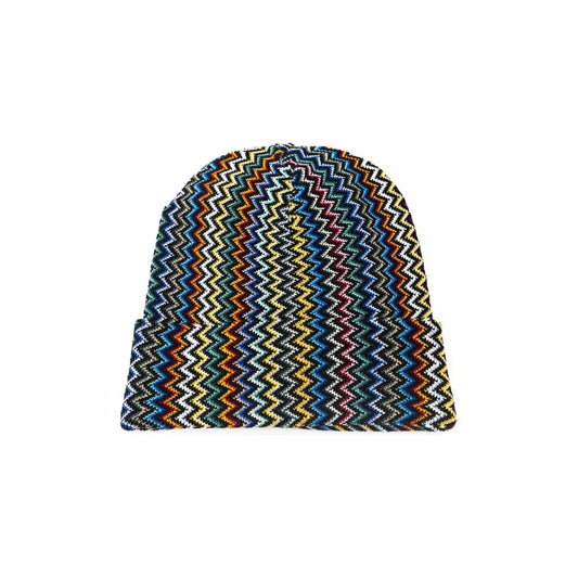 Missoni Multicolor Wool Men Hat Missoni Light Gray