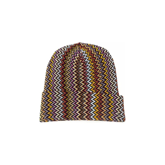 Missoni Multicolor Wool Men Hat Missoni Dark Slate Gray