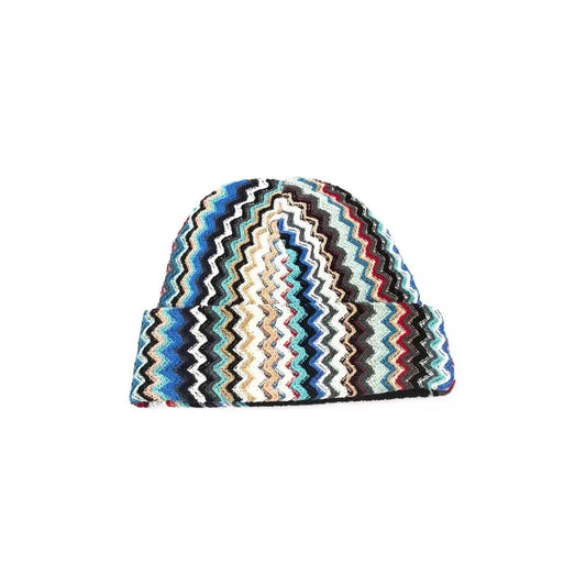 Missoni Multicolor Wool Men Cap Missoni Dark Slate Gray