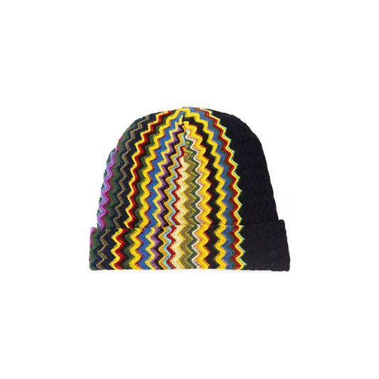 Missoni Multicolor Wool Men Cap Missoni Sandy Brown