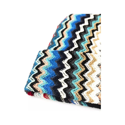 Missoni Multicolor Wool Men Cap Missoni Antique White
