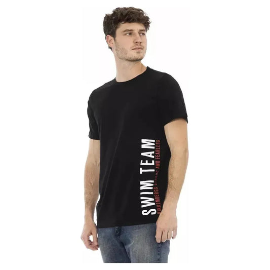 Bikkembergs Black Cotton Men T-Shirt Bikkembergs Tan