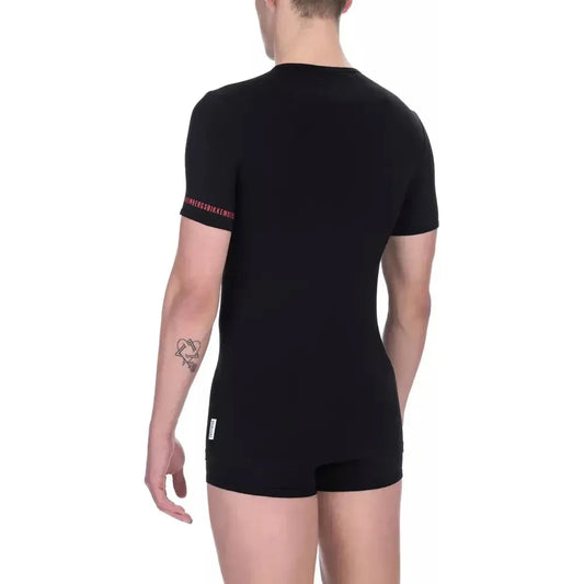 Bikkembergs Black Cotton Men T-Shirt Bikkembergs Black