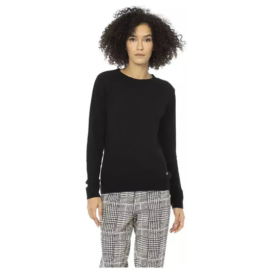 Baldinini Trend Black Wool Women Sweater Baldinini Trend Gray