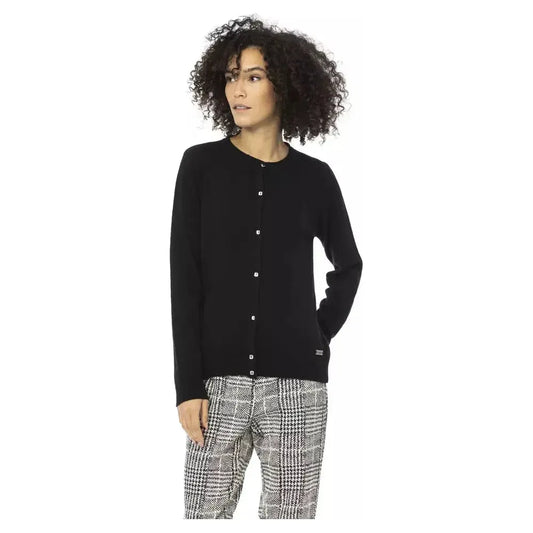 Baldinini Trend Black Wool Women Sweater Baldinini Trend Gray