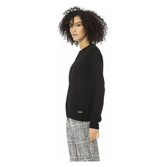 Baldinini Trend Black Wool Women Sweater Baldinini Trend Gray
