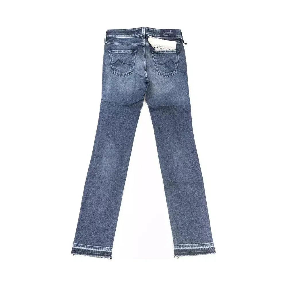 Jacob Cohen Blue Cotton Women Jeans with Pony Skin Label