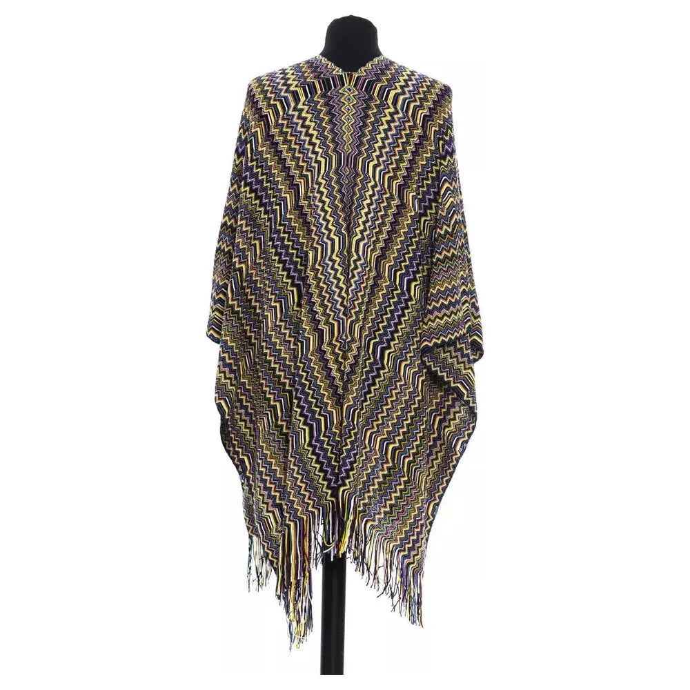 Missoni Multicolor Wool Women Poncho MI-22220-UNISEX