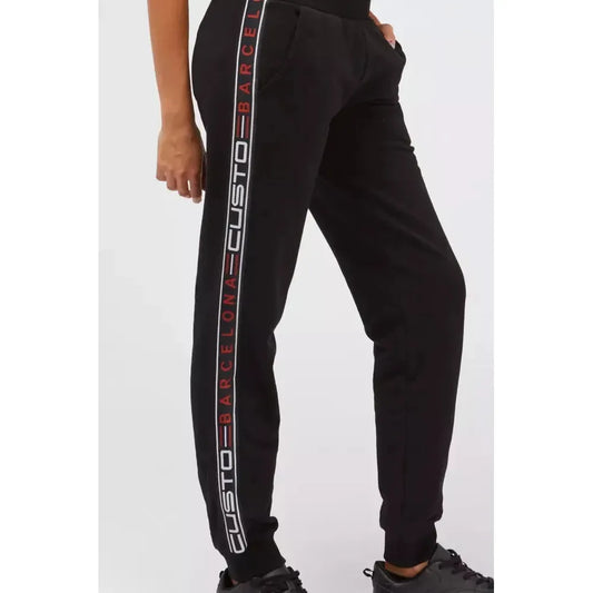 Custo Barcelona Black Cotton Women Sweatpant Custo Barcelona Lavender