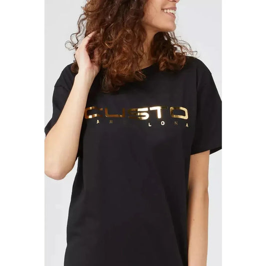 Custo Barcelona Black Cotton Women T-Shirt Custo Barcelona Black