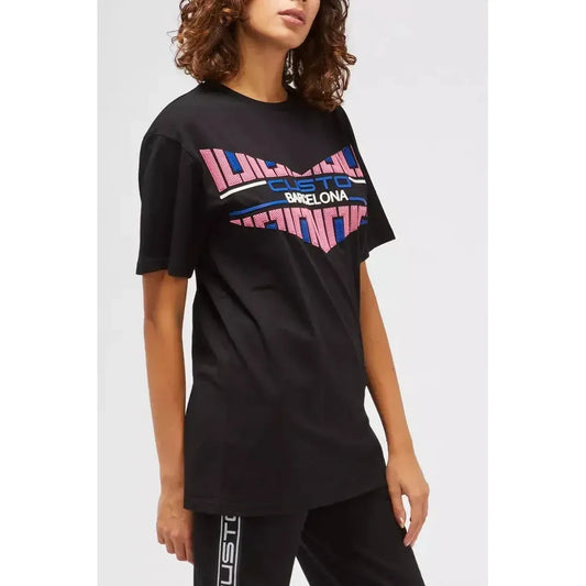 Custo Barcelona Black Cotton Women's T-Shirt Custo Barcelona Lavender