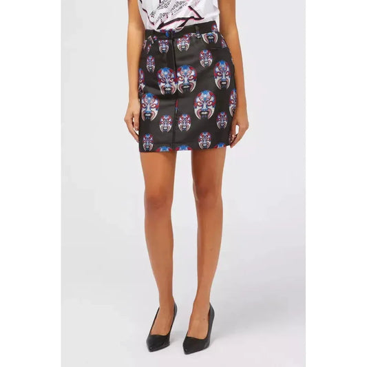 Custo Barcelona Black Polyester Women Skirt Custo Barcelona Lavender
