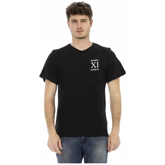 Bikkembergs Black Cotton Men T-Shirt Bikkembergs Tan