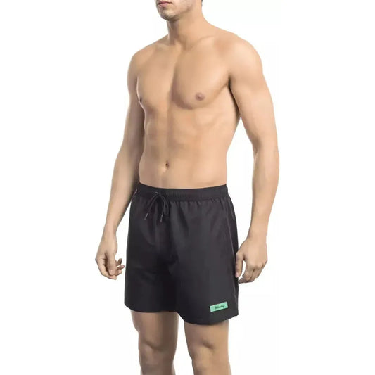 Bikkembergs Black Polyester Men Swim Short Bikkembergs Tan