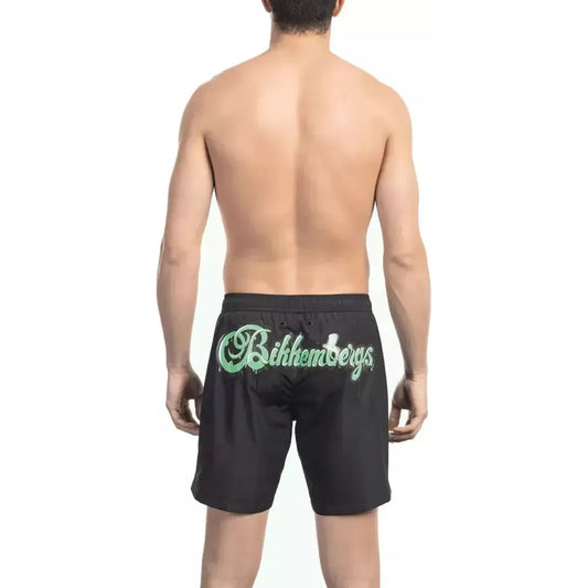 Bikkembergs Black Polyester Men Swim Short Bikkembergs Tan