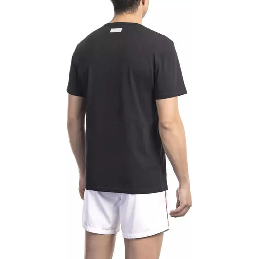Bikkembergs Black Cotton Men T-Shirt Bikkembergs Gray