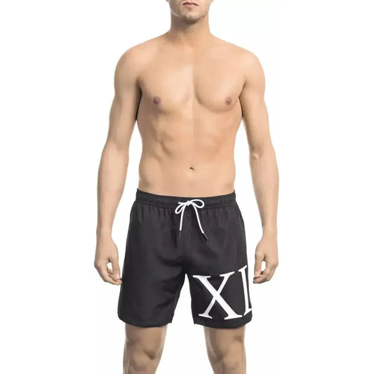 Bikkembergs Black Polyester Men Swim Short Bikkembergs Tan