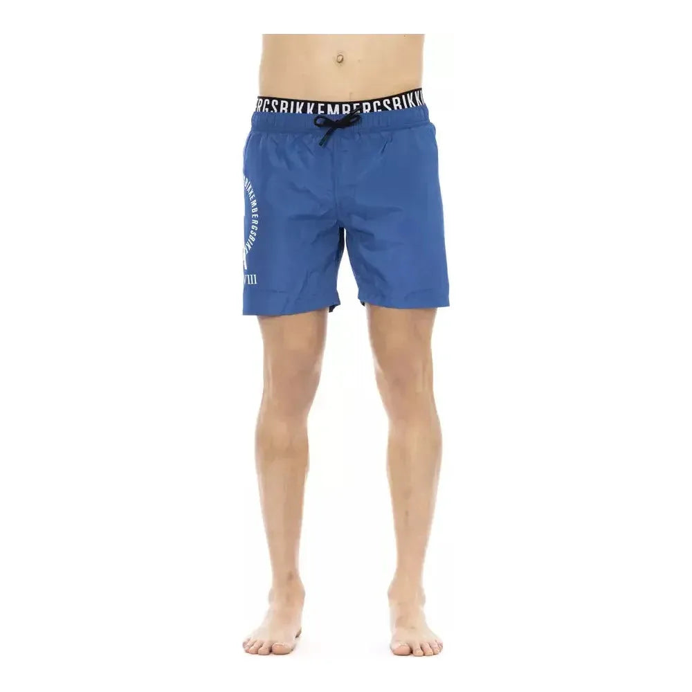 Bikkembergs Blue Polyester Men Swim Short
