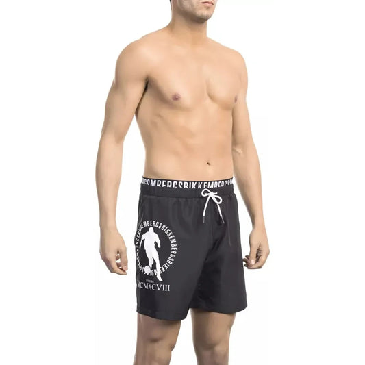 Bikkembergs Sleek Layered Swim Shorts with Logo Detail Bikkembergs Tan