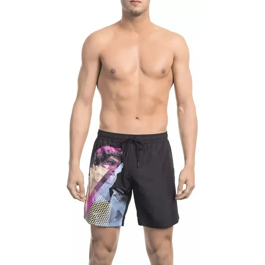 Bikkembergs Black Polyester Men Swim Short Bikkembergs Tan