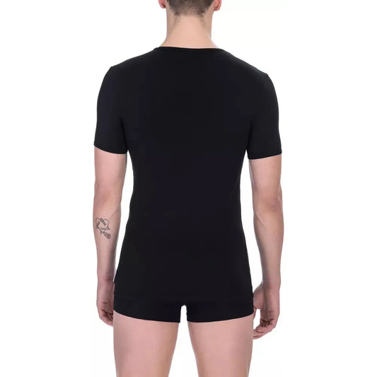 Bikkembergs Black Cotton Men T-Shirt Bikkembergs Black