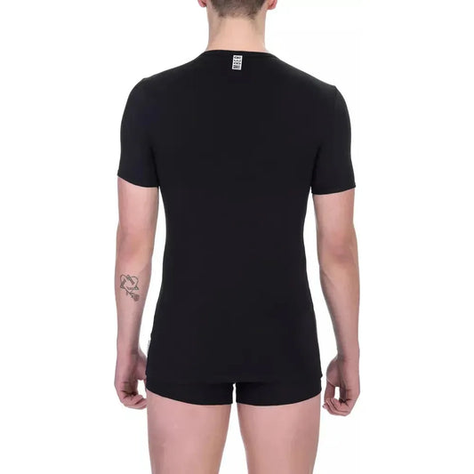 Bikkembergs Black Cotton Men's T-Shirt Bikkembergs Black