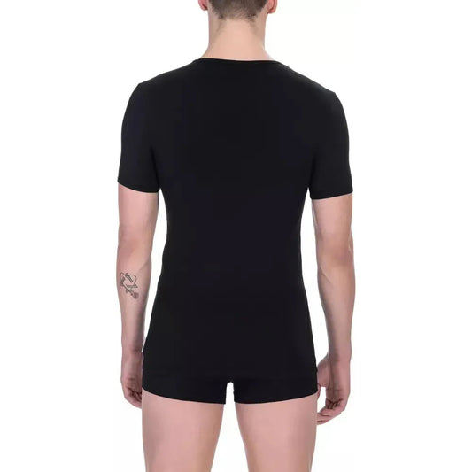 Bikkembergs Black Cotton Men T-Shirt MAN T-SHIRTS Bikkembergs Black