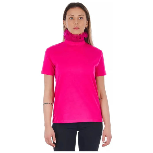 Frankie Morello Multicolor Cotton Women Top Frankie Morello Deep Pink