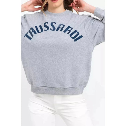 Trussardi Gray Cotton Women Sweatshirt