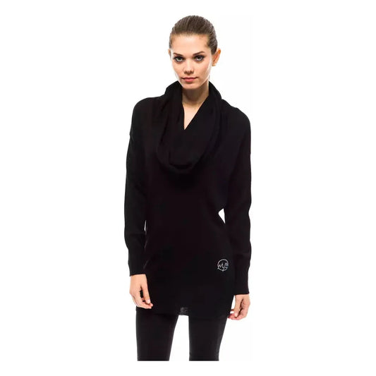 Montana Blu Black Wool Women Sweater Montana Blu Black