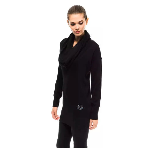 Montana Blu Black Wool Women Sweater Montana Blu Black
