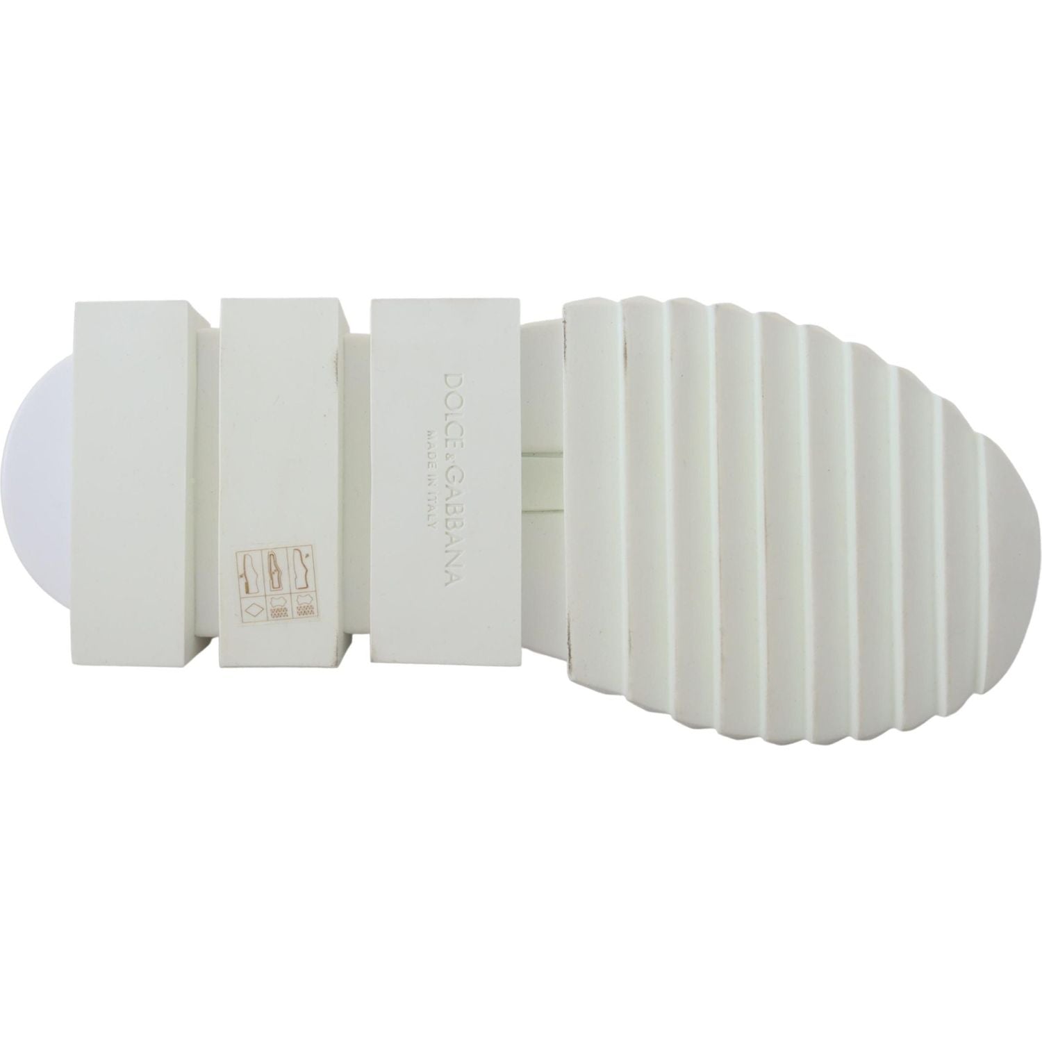 Dolce & Gabbana White Beige Sorrento Sneakers Shoes