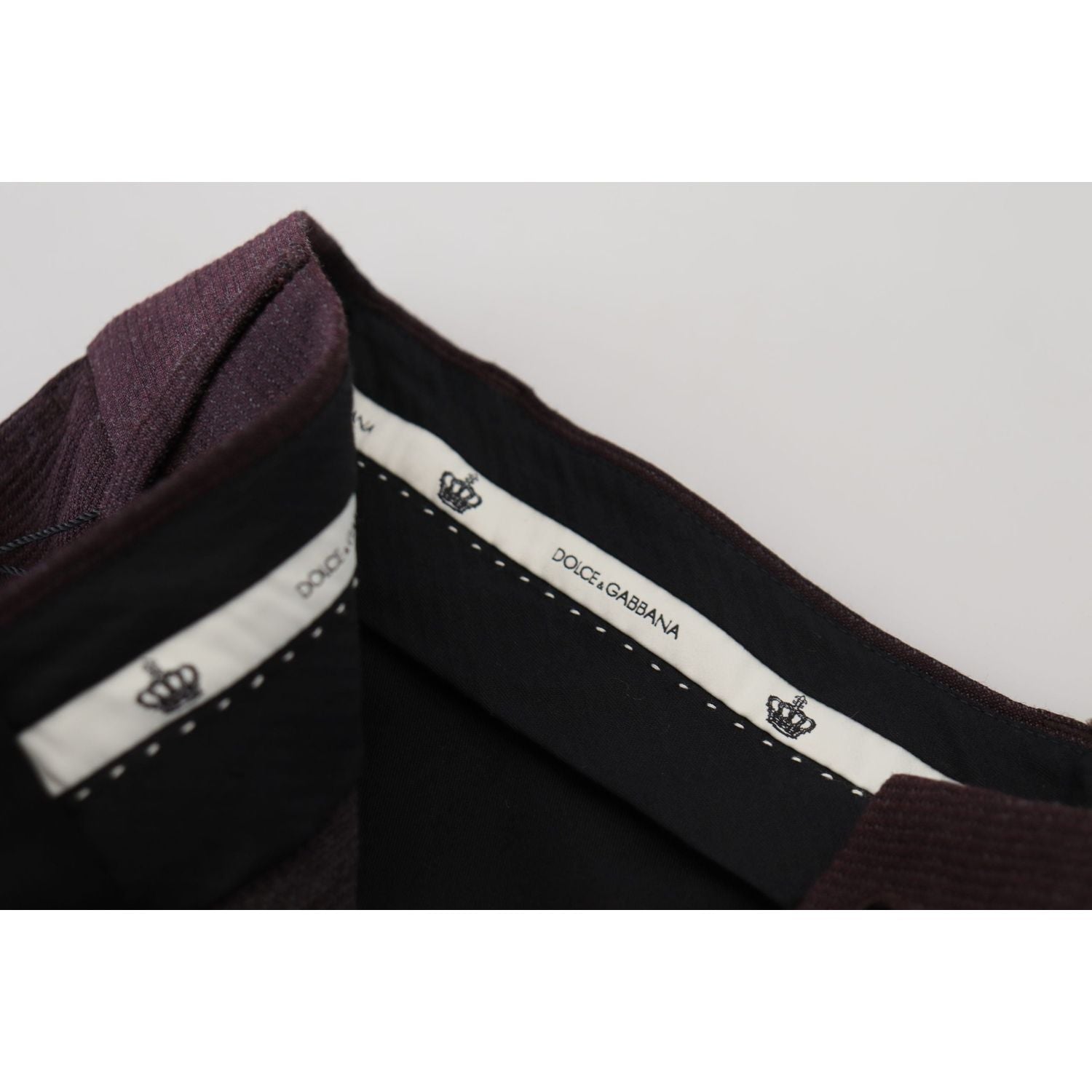 بنطلون دولتشي آند غابانا الأنيق المصنوع من مزيج القطن باللون البني