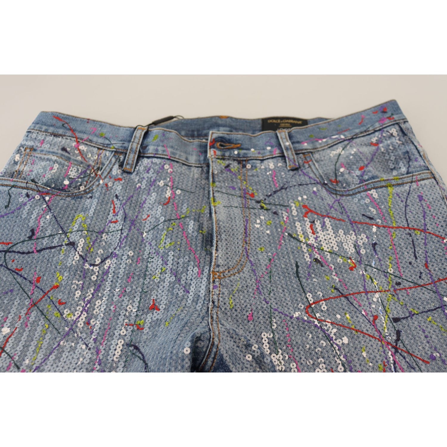 بنطلون جينز من مجموعة دولتشي آند غابانا إكسكويست كولور سبلاش