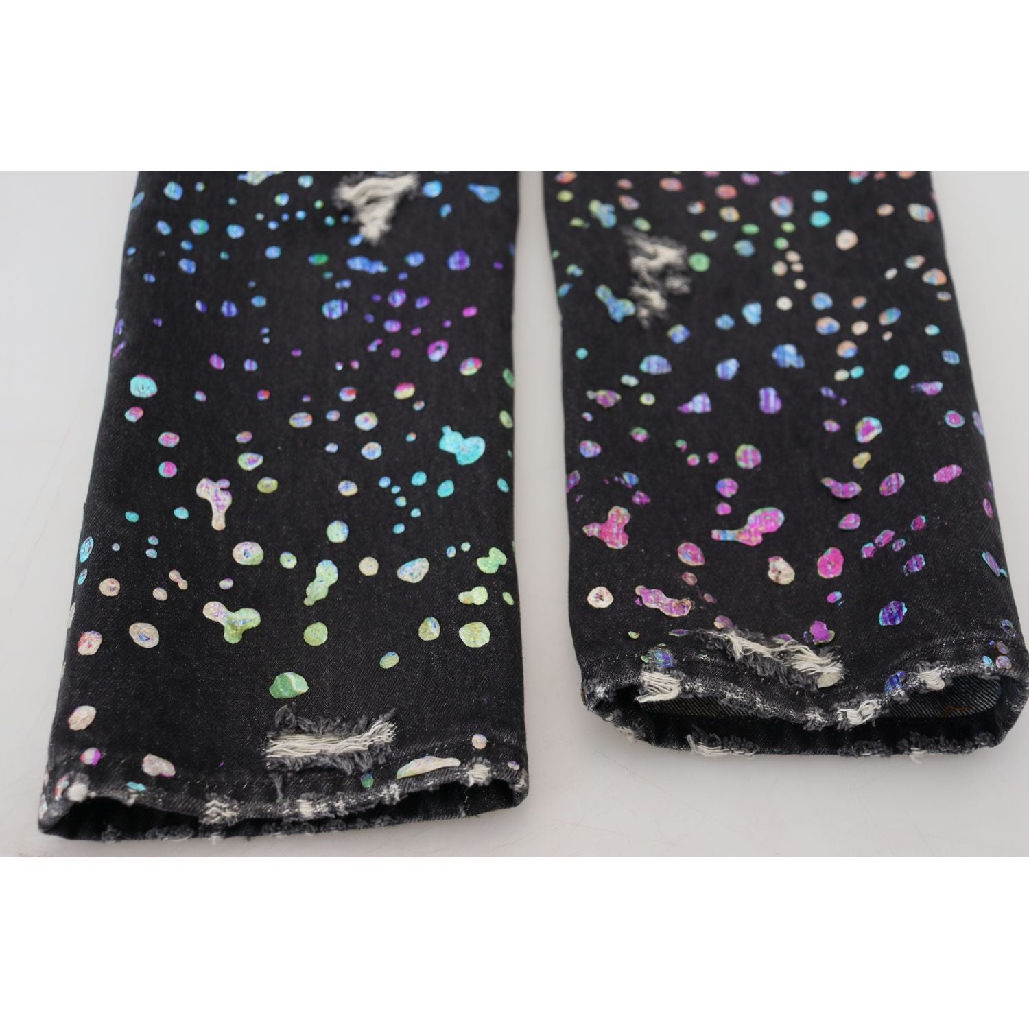 بنطلون جينز أنيق مطبوع متعدد الألوان من دولتشي آند غابانا