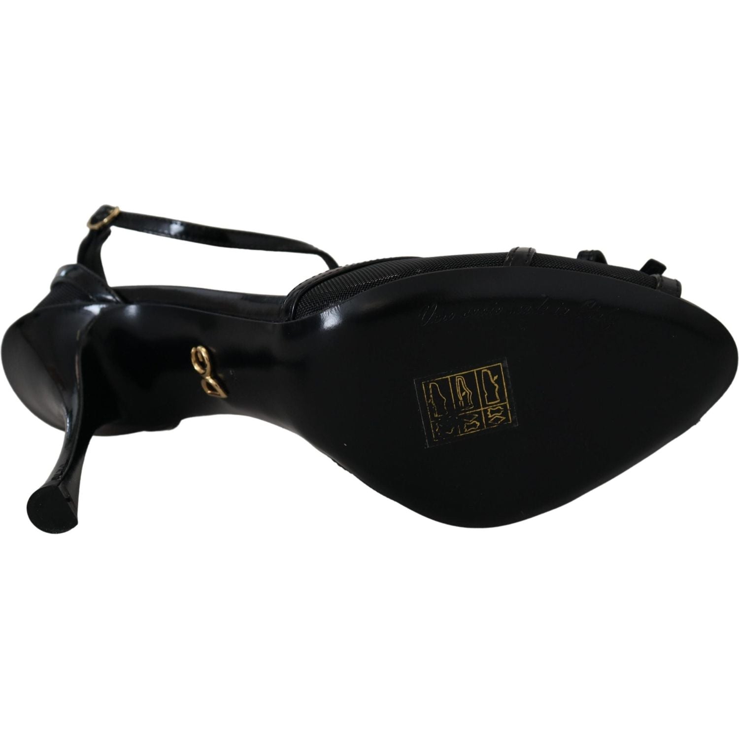 صندل دولتشي آند غابانا الأنيق ذو الكعب العالي باللون الأسود