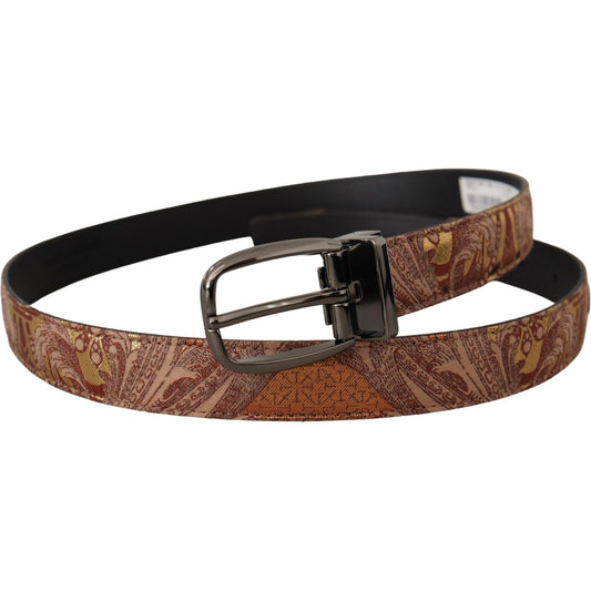 Dolce & Gabbana Multicolor Leather Signature Belt Dolce & Gabbana Dark Olive Green