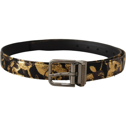 Dolce & Gabbana Multicolor Leather Belt with Black Buckle Dolce & Gabbana Black