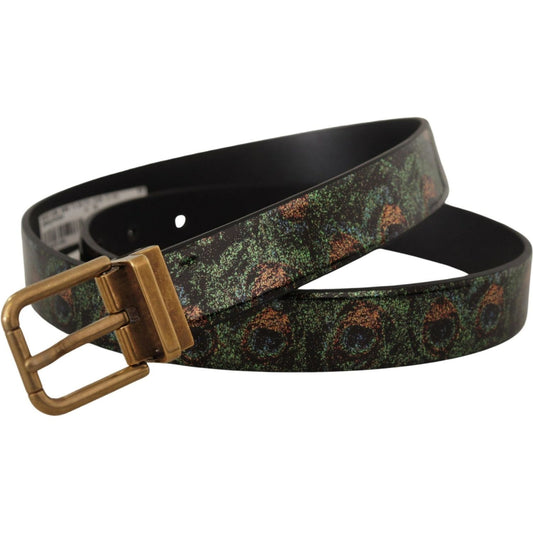 Dolce & Gabbana Elegant Black Grosgrain Leather Belt Dolce & Gabbana Dark Slate Gray