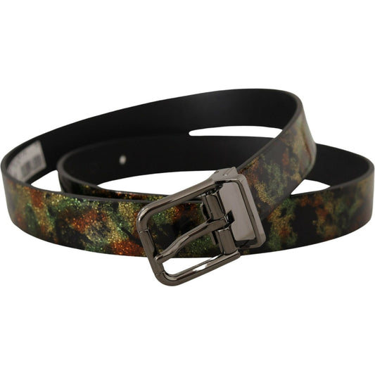 Dolce & Gabbana Elegant Dual-Tone Leather Belt Dolce & Gabbana Dark Slate Gray