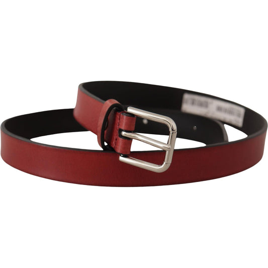 Dolce & Gabbana Elegant Maroon Italian Leather Belt Dolce & Gabbana Dark Slate Gray