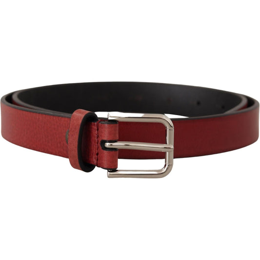 Dolce & Gabbana Elegant Maroon Italian Leather Belt Dolce & Gabbana Dark Slate Gray